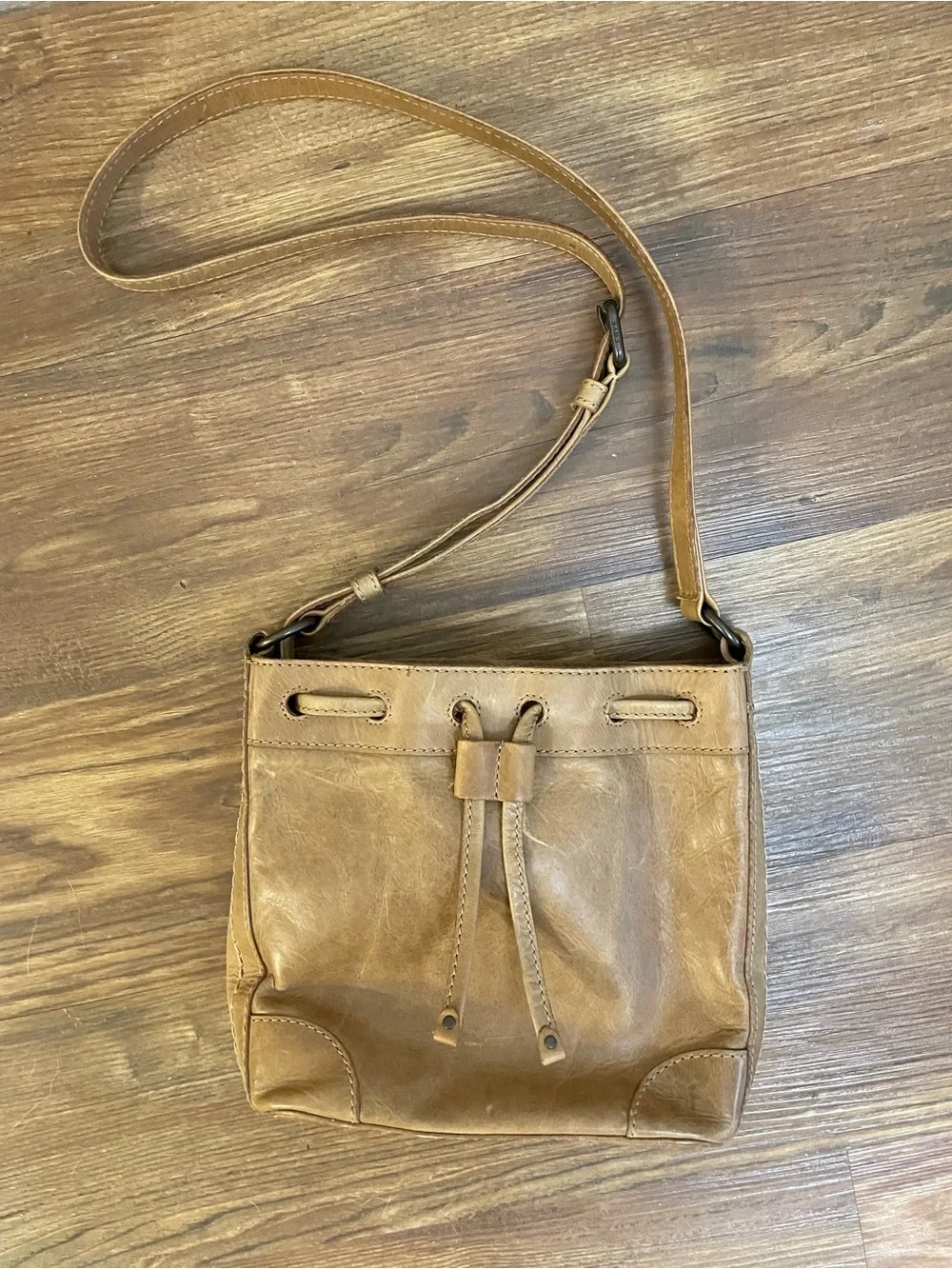 Frye Melissa Drawstring Leather Bucket Bag
